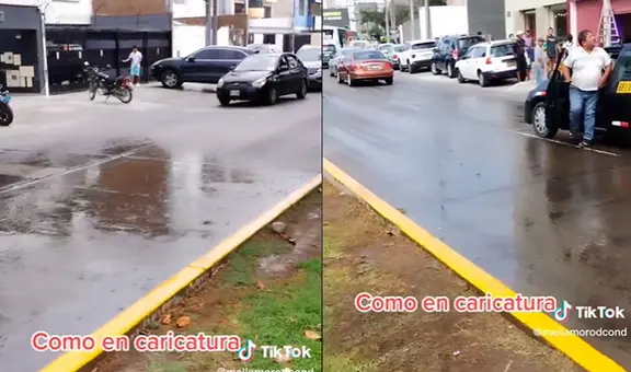 Como en caricatura: captan cúmulo de nube en San Miguel que hace que llueva en un solo lugar