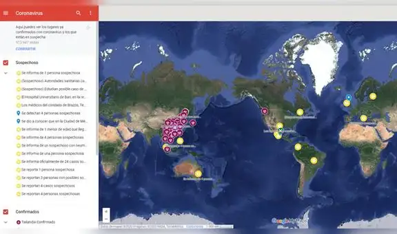Google Maps activa función de monitoreo para casos de coronavirus en ‘tiempo real’ [FOTOS]
