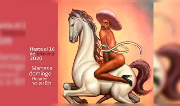 Pintura de Emiliano Zapata desnudo y en tacones desata controversia en México