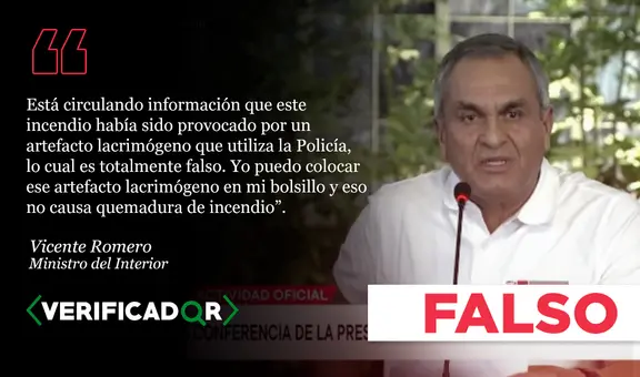 Es falso que una bomba lacrimógena “no causa quemadura de incendio”, como dijo el ministro del Interior