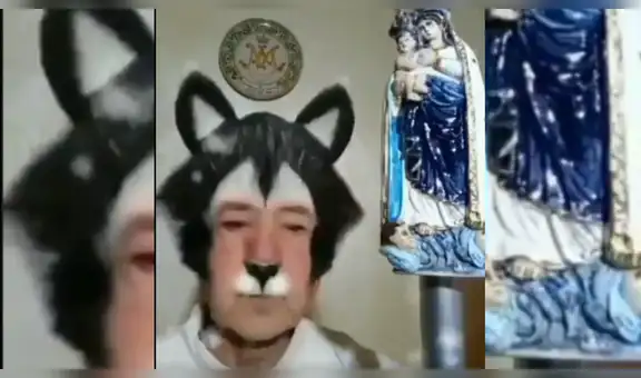 Sacerdote intenta hacer misa en vivo, pero filtros se activan y termina enfadado [VIDEO]