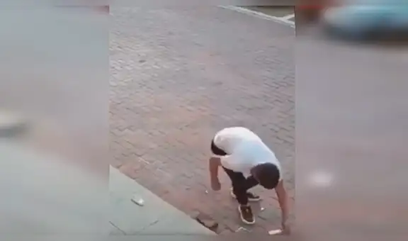 Joven recoge su helado que se le cayó al piso, descubre cámara de seguridad y reacciona inesperadamente [VIDEO] 