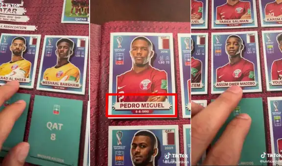 Joven llena las figuritas de la selección qatarí y queda en shock al encontrar a un Pedro Miguel