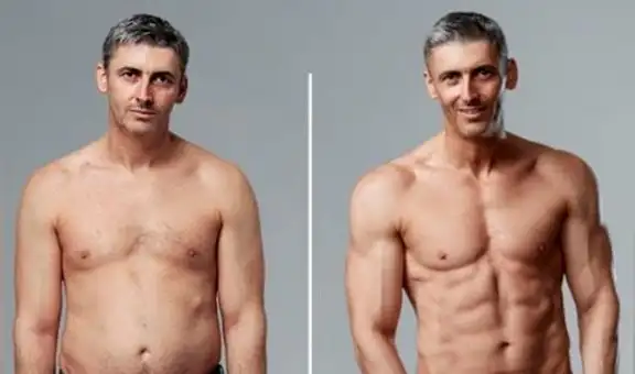Hombre cumple “milagroso reto” fitness y transforma su cuerpo a los 46 años