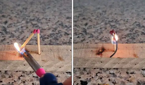 TikToker consigue una artística escena ‘de amor’ entre dos palillos de fósforo