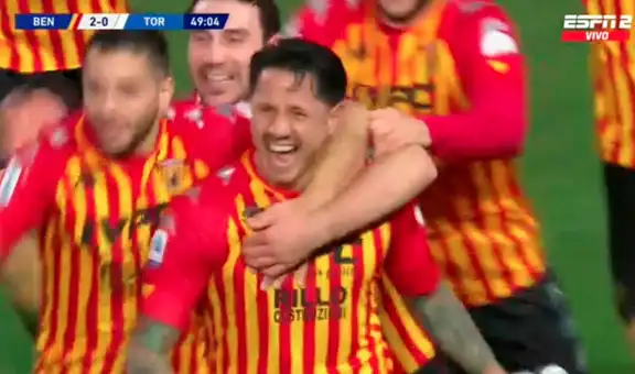 Gianluca Lapadula marca en el 2-1 de Benevento ante Torino por la Serie A