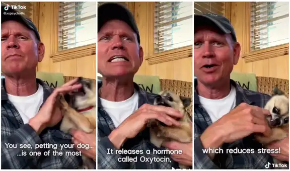 Perro se amarga y le muerde los dedos a su dueño mientras grababan un video