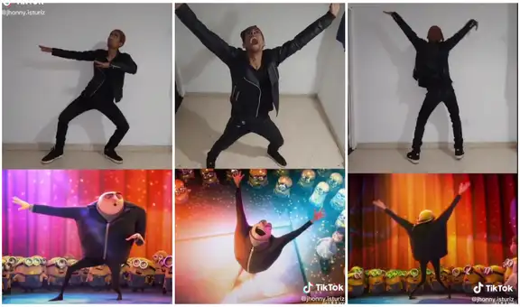 Tiktoker imita a Gru de Mi villano favorito y baila popular canción disco
