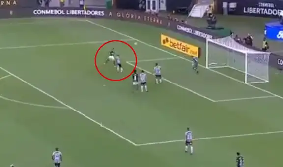 Gol de Breno para el 1-0 de Palmeiras ante Santos por la final de Copa Libertadores