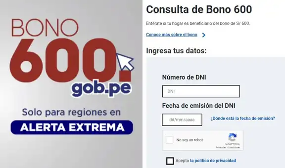 Bono 600 soles 2021: conoce si eres beneficiario y cuándo recibirás el subsidio