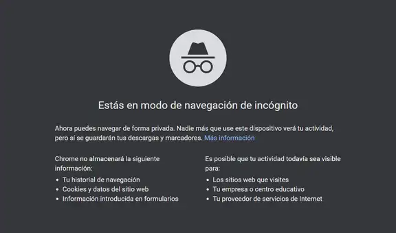 Google Chrome: ¿cómo ver todas las páginas visitadas en modo incógnito?