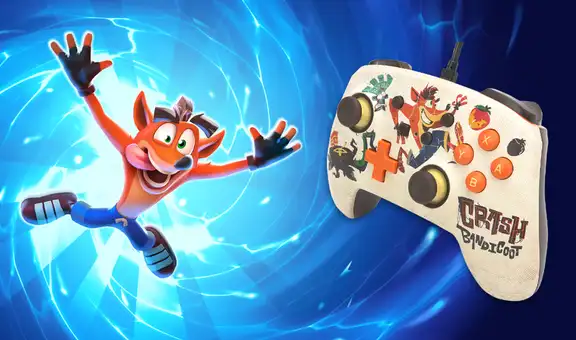 Lanzan mando para Nintendo Switch con temática de Crash Bandicoot