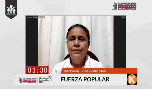 Candidata afirma que “la corrupción es uno de los pilares de Fuerza Popular”