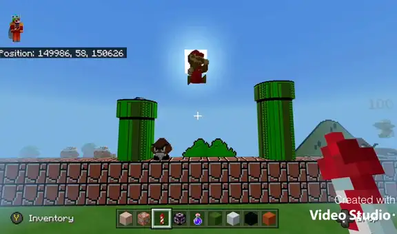 Fan de Super Mario Bros. crea el nivel 1-1 de gran tamaño en Minecraft