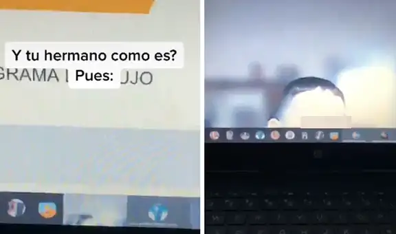 Niño aprovecha ausencia de su hermana y entra a su clase virtual
