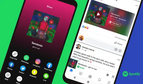 Facebook lanza nuevo reproductor para escuchar música de Spotify