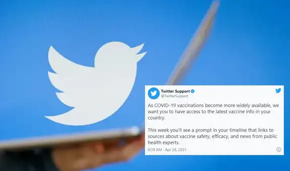 Twitter mostrará información sobre vacunas contra COVID-19