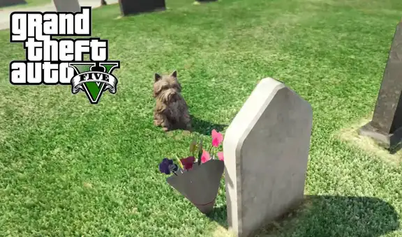GTA V: easter-egg de un perro visitando la lápida de su amo se hace viral