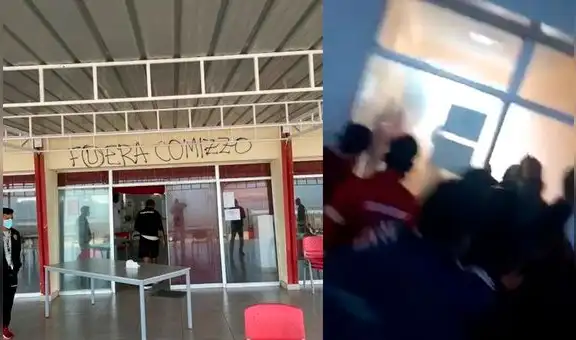 Universitario: barristas cremas exigieron la renuncia de Ángel Comizzo