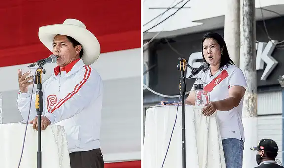 Castillo tiene 41% de preferencia electoral y Keiko llega a 36%, según Datum  