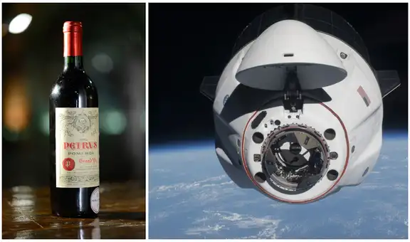 Botella de vino añejada en el espacio podría costar un millón de dólares