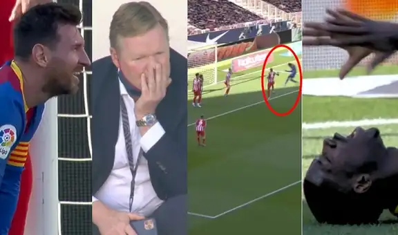 El lamento de Messi y Koeman tras el increíble gol que falló Dembélé