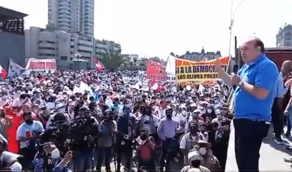 López Aliaga invoca la muerte de Pedro Castillo en mitin de apoyo a Keiko Fujimori