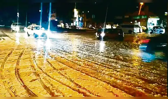 Puno: lluvias atípicas y granizo inundan barrios de Juliaca