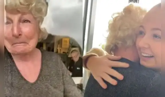 Joven visita a sus abuelos tras 500 días sin verse por la pandemia