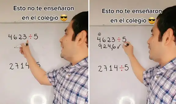 Profesor peruano enseña truco para resolver divisiones en segundos