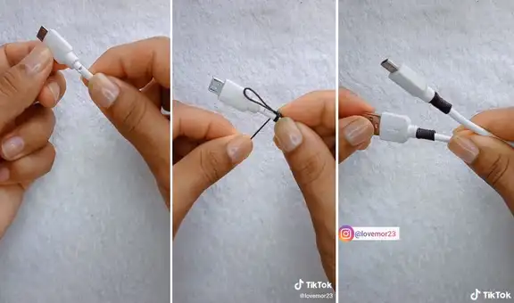 Joven comparte truco para reparar un cable USB dañado y video es un éxito