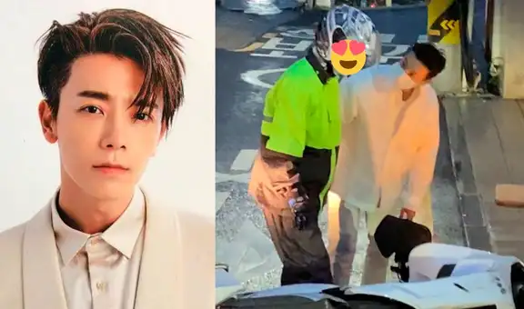 Donghae de SUJU ayudó a motociclista que sufrió accidente en pista mojada por la lluvia