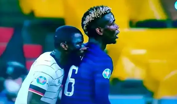 ¡Insólito! Rüdiger trató de morder a Pogba en el Francia vs. Alemania