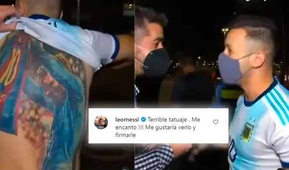 Lionel Messi: brasileño se tatuó célebre festejo del ‘10′ en la espalda