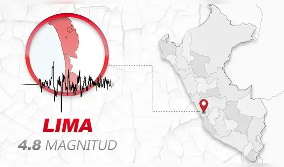 Temblor de magnitud 4.8 remeció Lima hoy, según IGP
