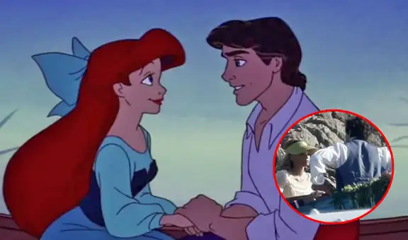 La sirenita: imágenes filtradas revelan recordada escena romántica de la película animada
