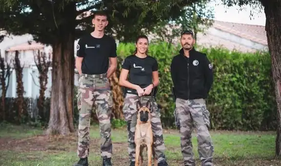 Policías rescatan a perro abandonado y lo convierten en parte del equipo