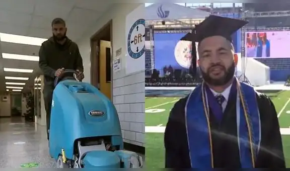 Conserje de una escuela se gradúa y consigue trabajo como profesor