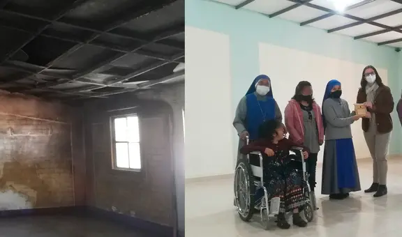 Arequipa: restauran ambiente de albergue infantil afectado por incendio 