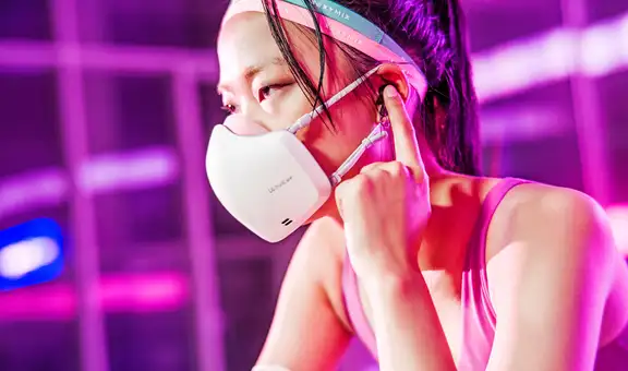 LG lanza mascarilla facial con purificador de aire, micrófono y altavoz incorporados