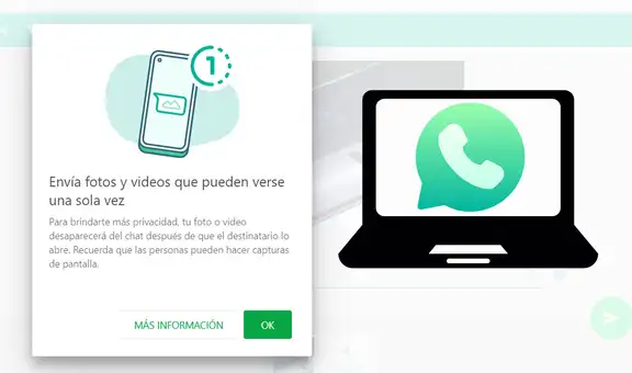 WhatsApp Web: así puedes enviar fotos y videos que se autodestruyen desde la PC