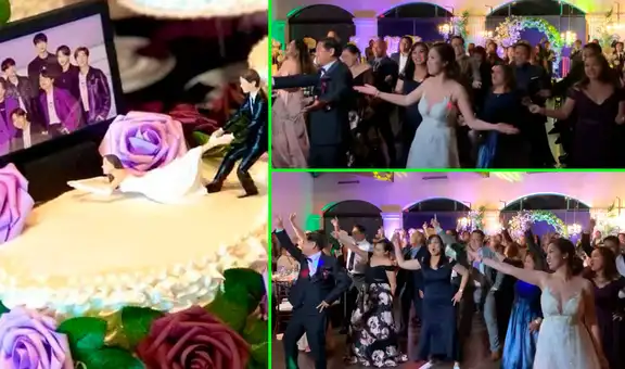 BTS: boda ARMY es viral por pastel y bailar con sus invitados “Dynamite” y “Boys with luv”