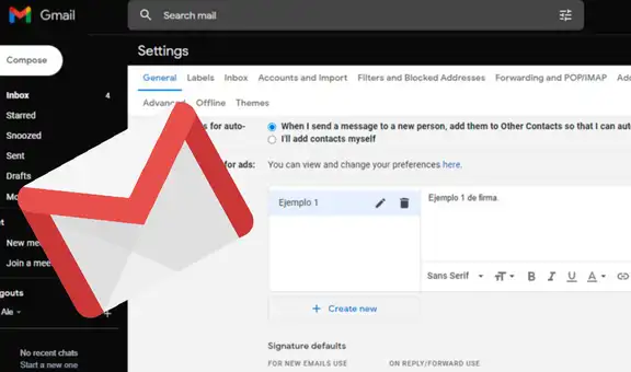 Gmail: ¿cómo agregar varias firmas en tu correo y de qué manera usar cada una?
