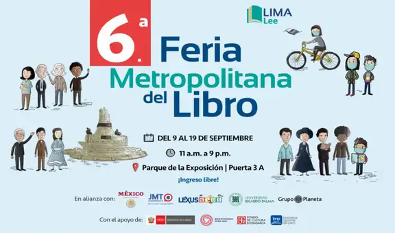 Sexta Feria Metropolitana del Libro Lima Lee se iniciará el 9 de setiembre en Parque de la Exposición