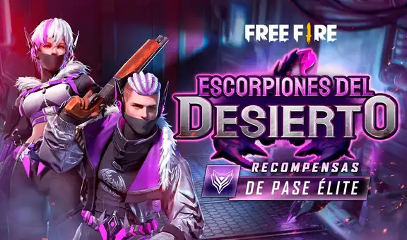 Free Fire pase élite Escorpiones del Desierto: todas las recompensas del mes de septiembre