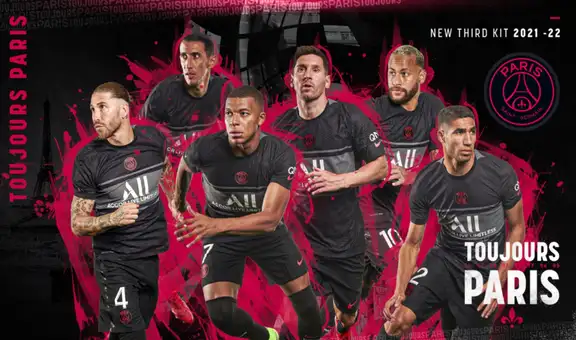 PSG presenta su nueva camiseta con Lionel Messi, Mbappé y Neymar como protagonistas