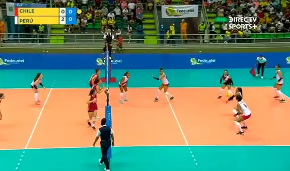 Chile cayó 3-0 ante Perú en partido por el Sudamericano de Vóley 2021