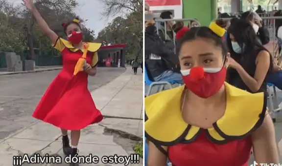 Joven acude a vacunarse vestida como ‘Wendy’ de Pataclaun y se vuelve viral en TikTok