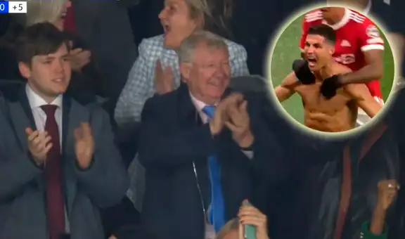 Cristiano Ronaldo: la alegría de Ferguson tras gol de ‘CR7′ en triunfo del Manchester United