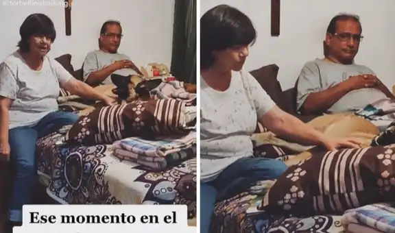 Padres no querían mascotas en casa, pero son captados en tierna escena con su perrita